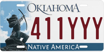OK license plate 411YYY
