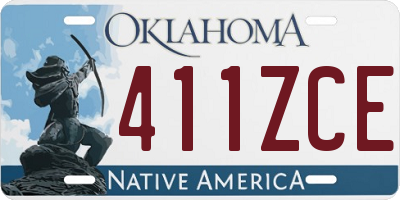 OK license plate 411ZCE