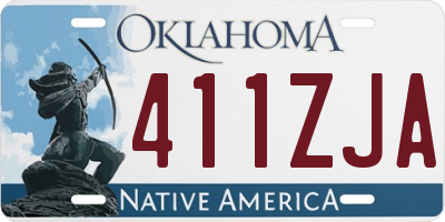 OK license plate 411ZJA