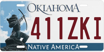OK license plate 411ZKI