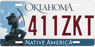 OK license plate 411ZKT