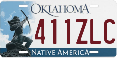 OK license plate 411ZLC