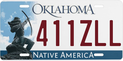 OK license plate 411ZLL