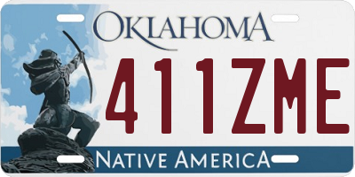 OK license plate 411ZME