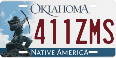 OK license plate 411ZMS