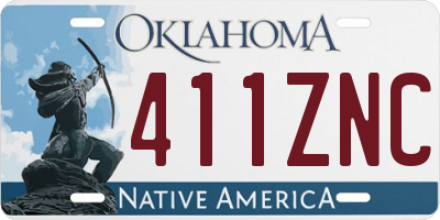 OK license plate 411ZNC