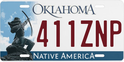 OK license plate 411ZNP