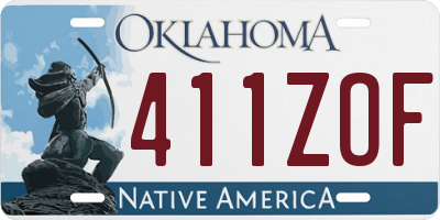 OK license plate 411ZOF