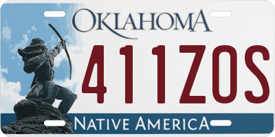 OK license plate 411ZOS