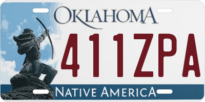 OK license plate 411ZPA