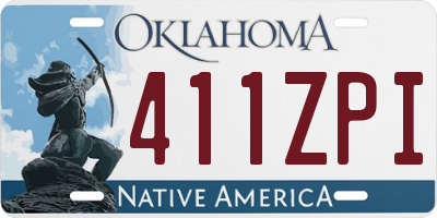 OK license plate 411ZPI