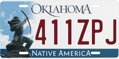 OK license plate 411ZPJ