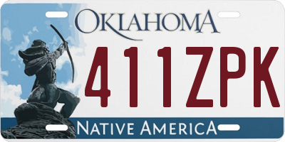 OK license plate 411ZPK