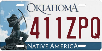 OK license plate 411ZPQ