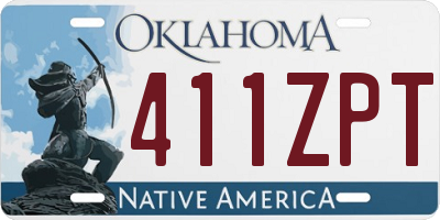 OK license plate 411ZPT
