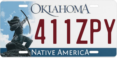 OK license plate 411ZPY