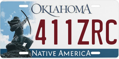 OK license plate 411ZRC