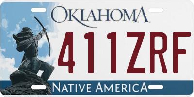 OK license plate 411ZRF