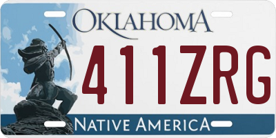 OK license plate 411ZRG
