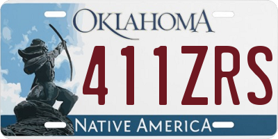 OK license plate 411ZRS