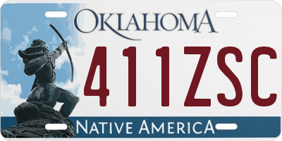 OK license plate 411ZSC