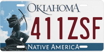 OK license plate 411ZSF