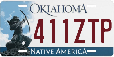 OK license plate 411ZTP