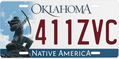 OK license plate 411ZVC