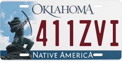 OK license plate 411ZVI