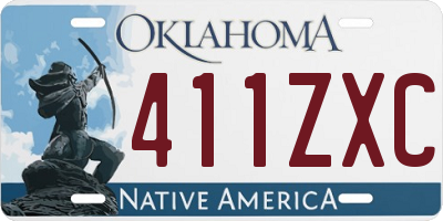 OK license plate 411ZXC