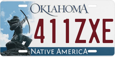 OK license plate 411ZXE