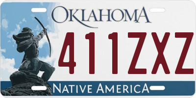 OK license plate 411ZXZ