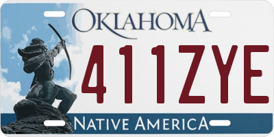 OK license plate 411ZYE