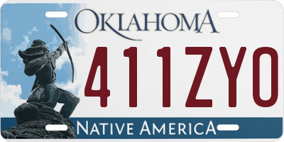 OK license plate 411ZYO