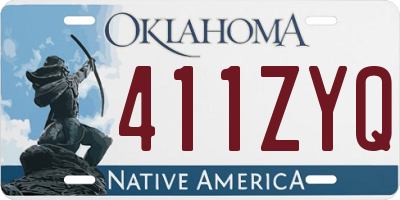 OK license plate 411ZYQ