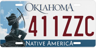 OK license plate 411ZZC