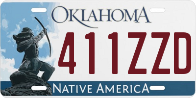 OK license plate 411ZZD