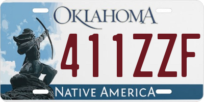 OK license plate 411ZZF
