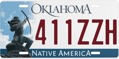 OK license plate 411ZZH