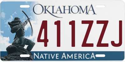 OK license plate 411ZZJ