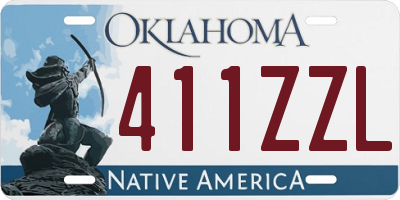 OK license plate 411ZZL