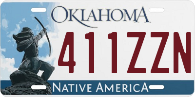 OK license plate 411ZZN