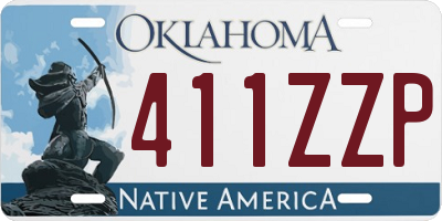 OK license plate 411ZZP