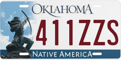 OK license plate 411ZZS