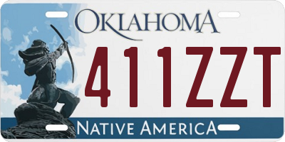 OK license plate 411ZZT