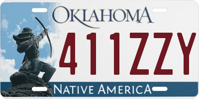 OK license plate 411ZZY