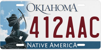 OK license plate 412AAC