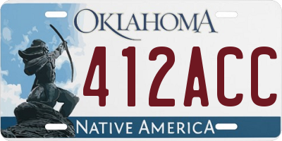 OK license plate 412ACC
