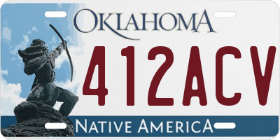 OK license plate 412ACV
