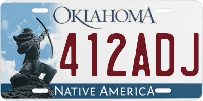 OK license plate 412ADJ